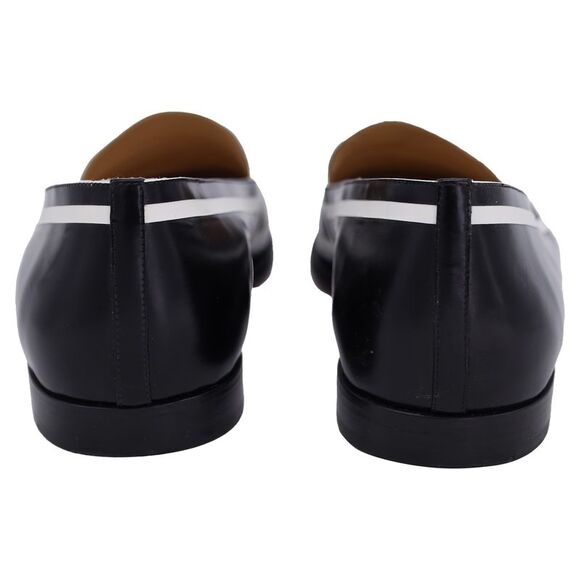 Christian Louboutin Magic Moc Penny Loafers in Black and White Leather - Picture 3 of 10